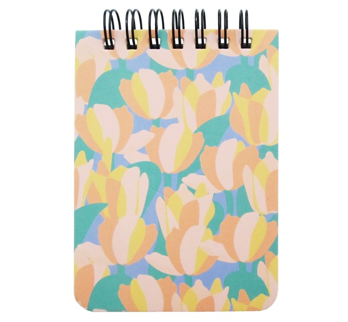 Блокнот A7, 80 л., на пружине, «Цветы» ВХ-А7UP-4532-1-4