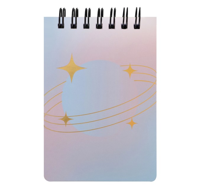 Блокнот 80 л., 105х75 мм, на гребне, «Луна и звезды» BX9240A7UP-1-4