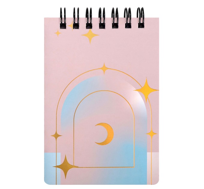 Блокнот 80 л., 105х75 мм, на гребне, «Луна и звезды» BX9240A7UP-1-4