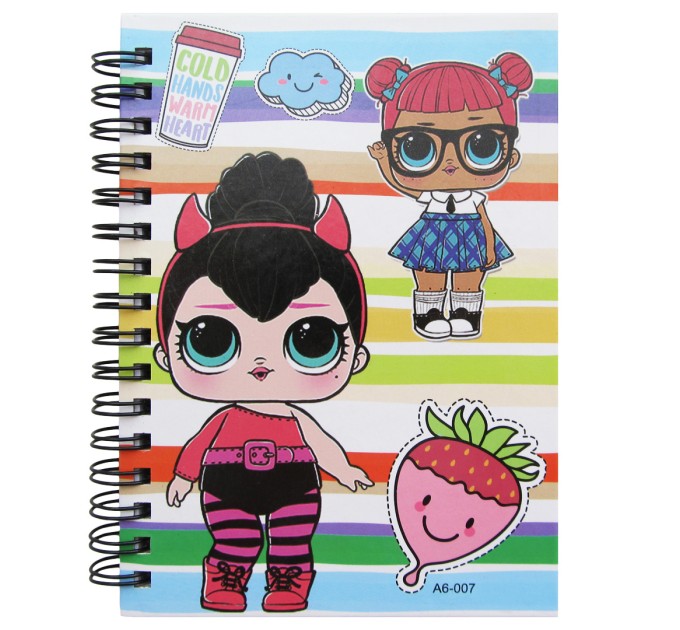 Блокнот А6, 80 л., на гребне, ассорти A6-007