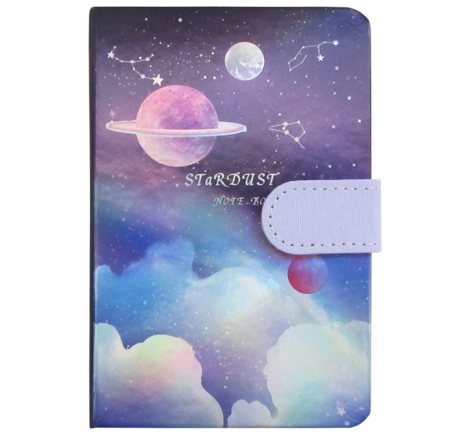 Блокнот А6, 112 л., с магнитной застежкой, «STARDUST» MY001-1
