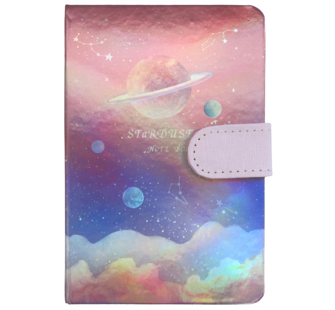 Блокнот А6, 112 л., с магнитной застежкой, «STARDUST» MY001-1