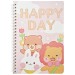 Блокнот 140х207 мм, 60 л., на гребне, «HAPPY DAY» WB-95351