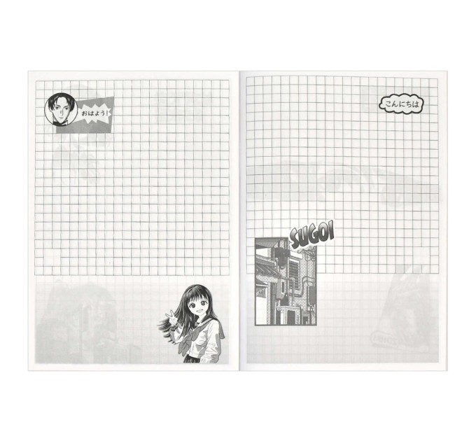 Блокнот 120х170 мм, 40 л., на скобе, «Аниме розовое» 65441