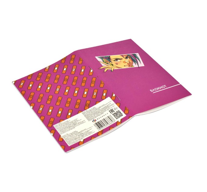 Блокнот 120х170 мм, 40 л., на скобе, «Аниме розовое» 65441