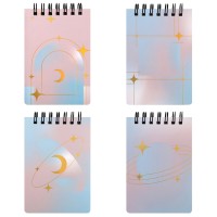 Блокнот 80 л., 105х75 мм, на гребне, «Луна и звезды» BX9240A7UP-1-4