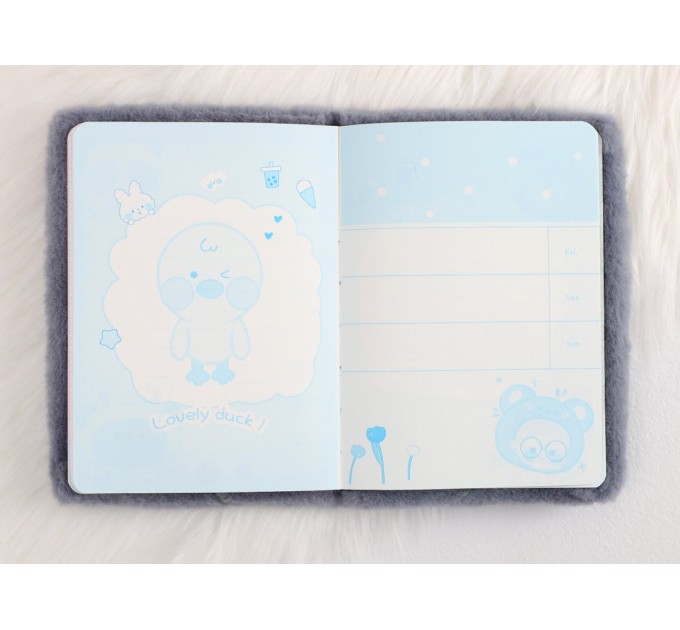 Блокнот 112 л., 127х180 мм, плюшевый EFMR0003B6-1-4