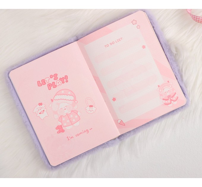 Блокнот 112 л., 127х180 мм, плюшевый EFMR0003B6-1-4