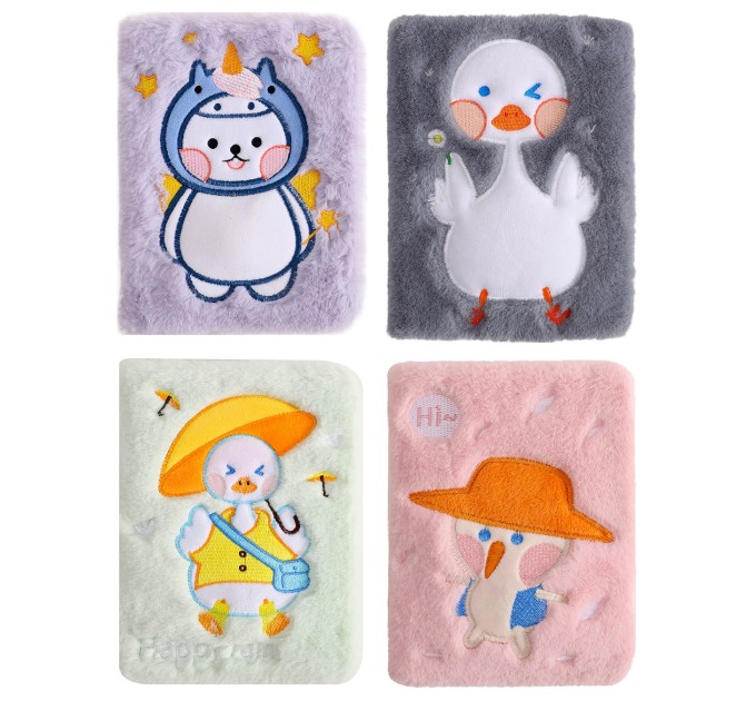 Блокнот 112 л., 127х180 мм, плюшевый EFMR0003B6-1-4