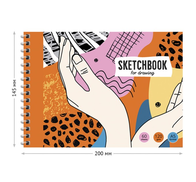 Скетчбук-блокнот А5, 60 л., на гребне, «Art post», 120 г/м² Б5р60грг_35493