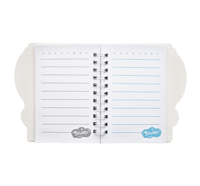 Блокнот 130х100 мм, 60 л., на гребне, «LOVELY CAT» WB-95499