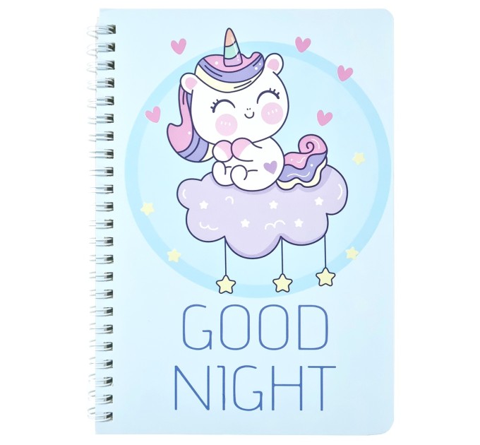 Блокнот 140х207 мм, 60 л., на гребне, «Единорог» WB-95346