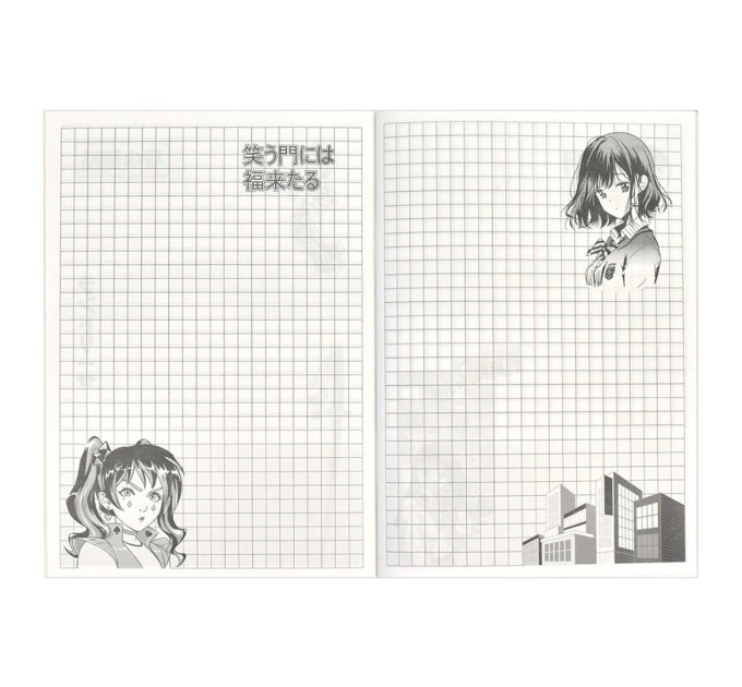 Блокнот 120х170 мм, 40 л., на скобе, «Аниме салатовое» 65442