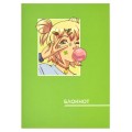 Блокнот 120х170 мм, 40 л., на скобе, «Аниме салатовое» 65442