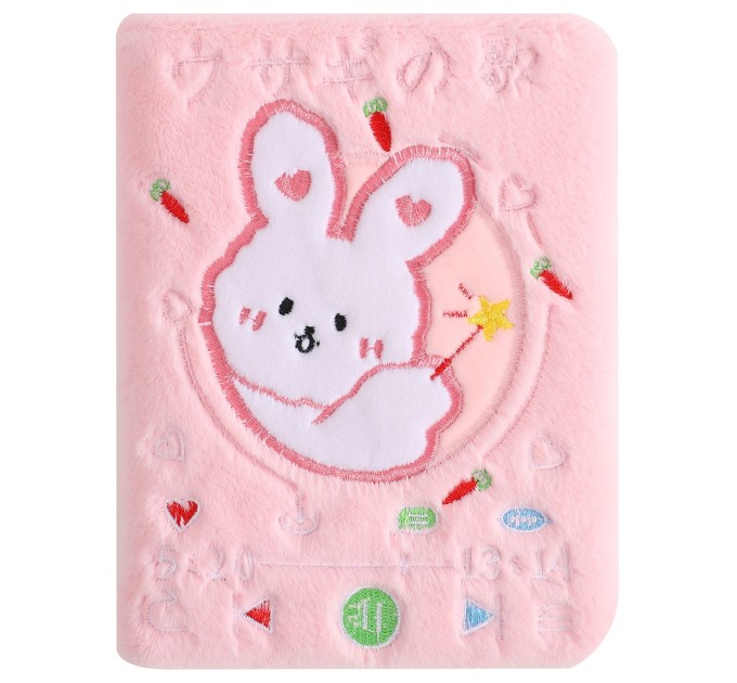 Блокнот 112 л., 127х180 мм, плюшевый, «PINK» EFMR0009B6-1-4