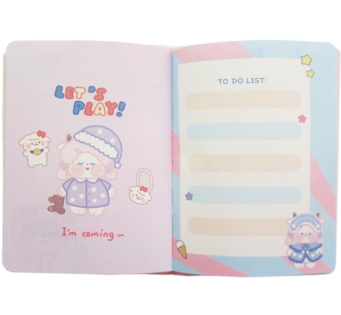 Блокнот 112 л., 127х180 мм, плюшевый, «PINK» EFMR0009B6-1-4