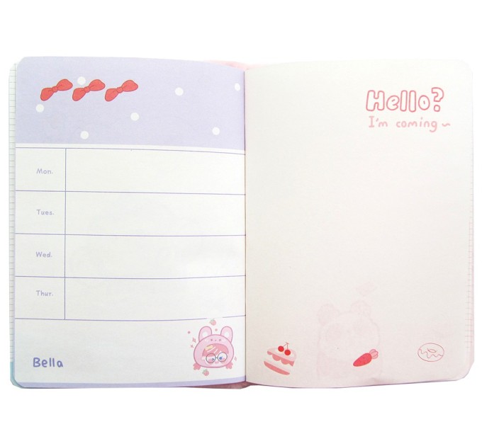 Блокнот 112 л., 127х180 мм, плюшевый, «PINK» EFMR0009B6-1-4