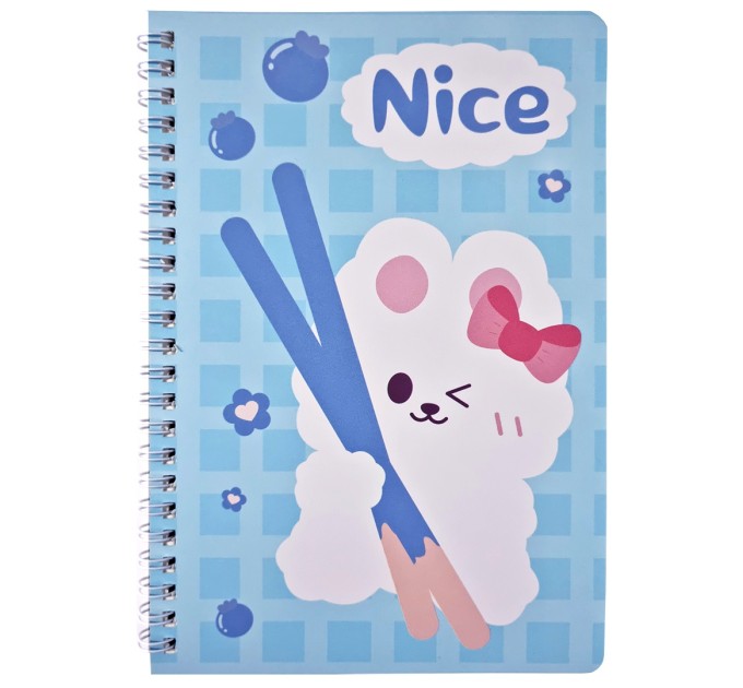 Блокнот 140х207 мм, 60 л., на гребне, «Кролик» WB-95348