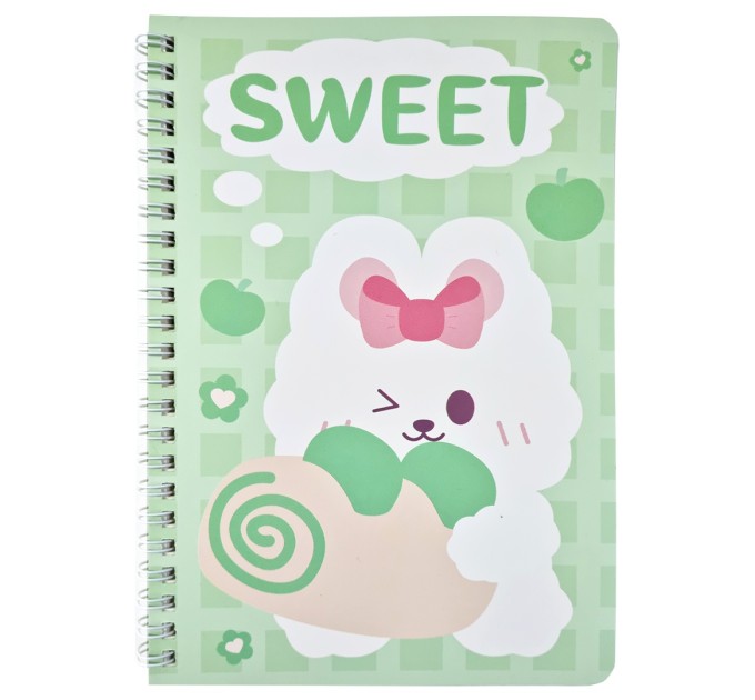 Блокнот 140х207 мм, 60 л., на гребне, «Кролик» WB-95348