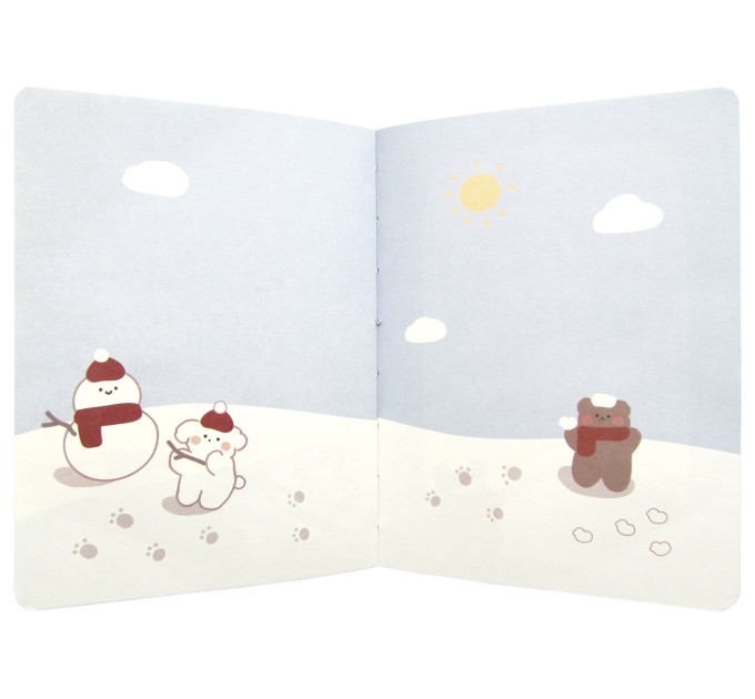 Блокнот 97 л., 130х170 мм, с кнопкой, «Bear story» EFB00002B6-1-1