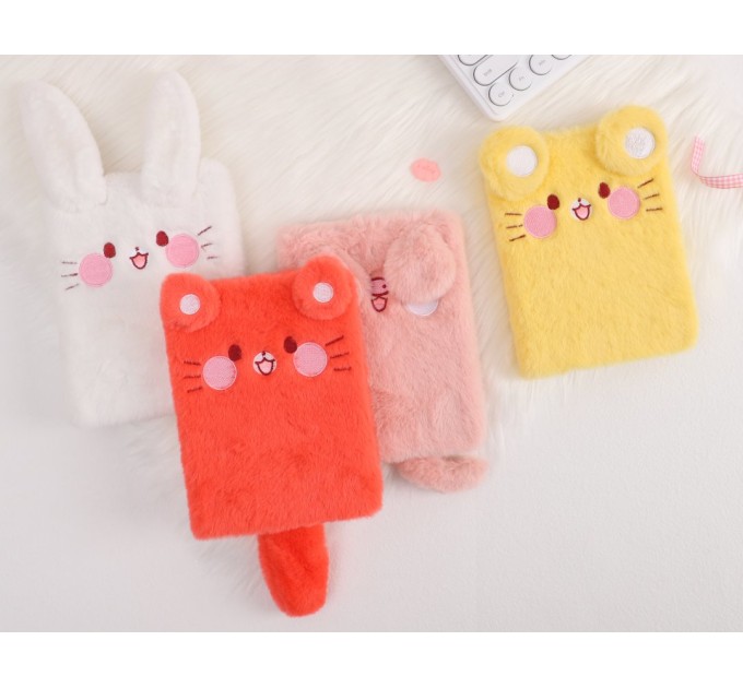 Блокнот 112 л., 127х180 мм, плюшевый, «Ушастики» EFMR0006B6-1-4