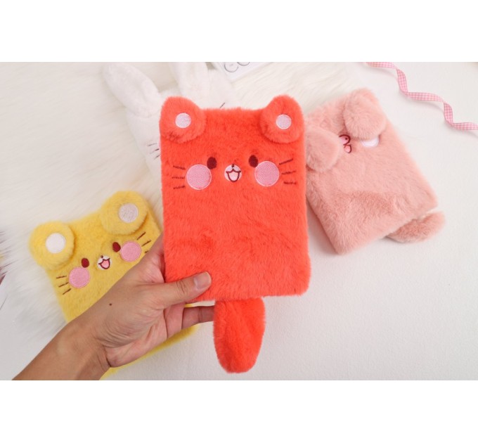 Блокнот 112 л., 127х180 мм, плюшевый, «Ушастики» EFMR0006B6-1-4