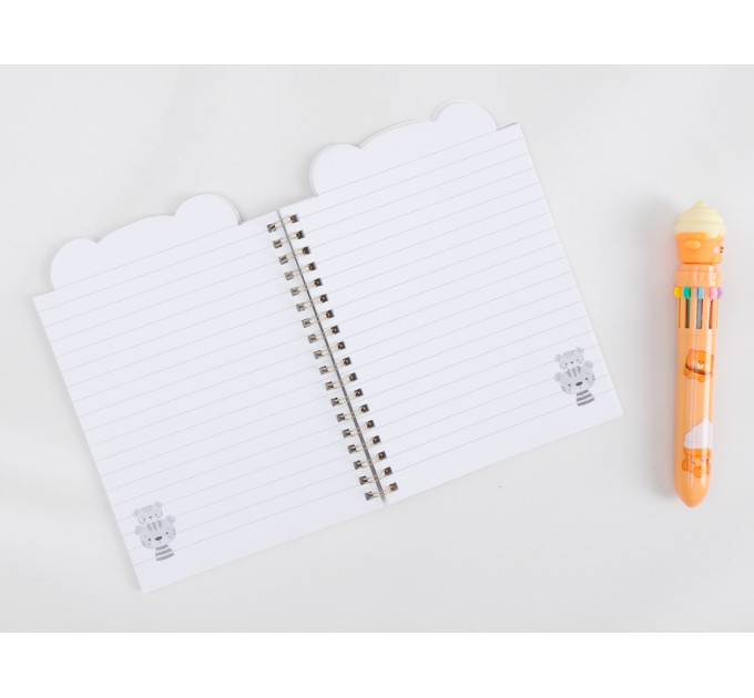 Блокнот 130х180 мм, 60 л., фигурный, на гребне, «Животные» BXZ9950B6-1-4