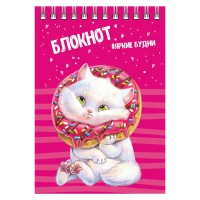 Блокнот А6, 80 л., на гребне, «Кот» 64305