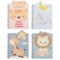 Блокнот 130х180 мм, 60 л., фигурный, на гребне, «Животные» BXZ9950B6-1-4