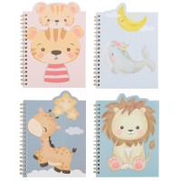 Блокнот 130х180 мм, 60 л., фигурный, на гребне, «Животные» BXZ9950B6-1-4