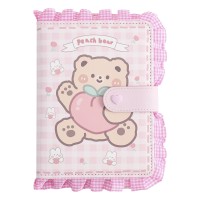 Блокнот 97 л., 130х170 мм, с кнопкой, «Peach bear» EFB00003B6-1-1