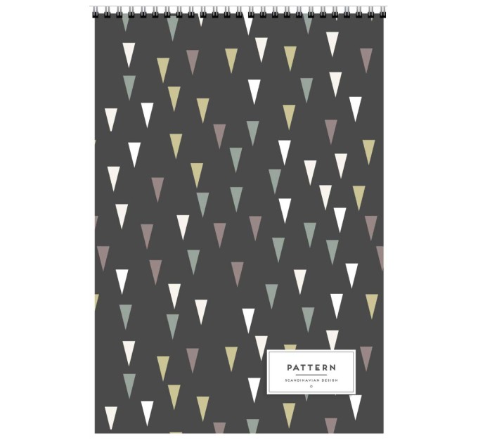 Блокнот A4, 60 л., на гребне, «Скандинавия» (паттерн), полн УФ лак, тверд подл 9624/2