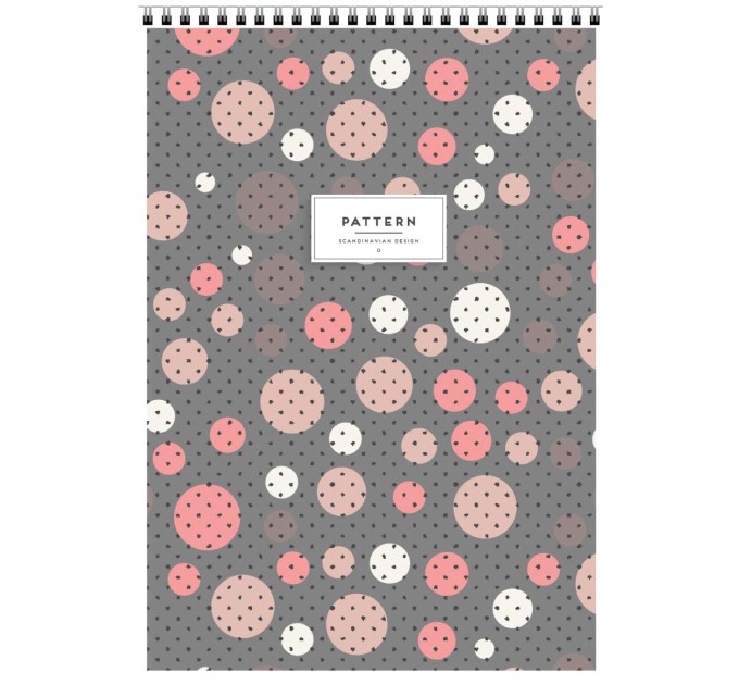 Блокнот A4, 60 л., на гребне, «Скандинавия» (паттерн), полн УФ лак, тверд подл 9624/2