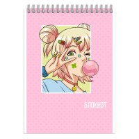 Блокнот А6, 120 л., на гребне, «Манга» 64480