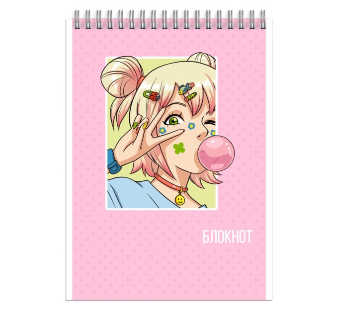 Блокнот А6, 120 л., на гребне, «Манга» 64480