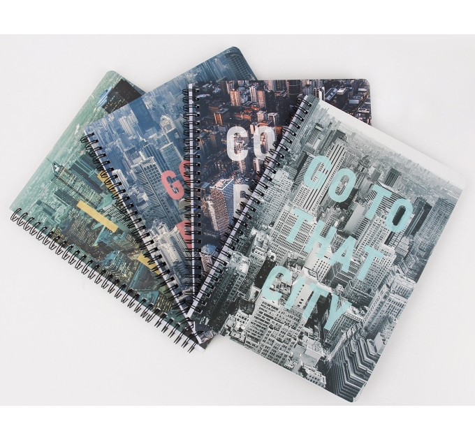 Блокнот A5, 80 л., на пружине, «CITY» ВХ-А5-4108-1-4