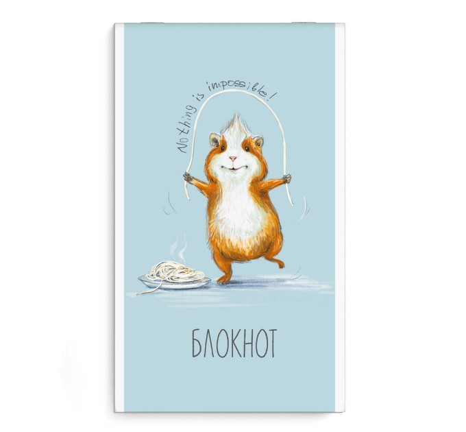 Блокнот A6, 40 л., на скобе, «Хомяк» 58149