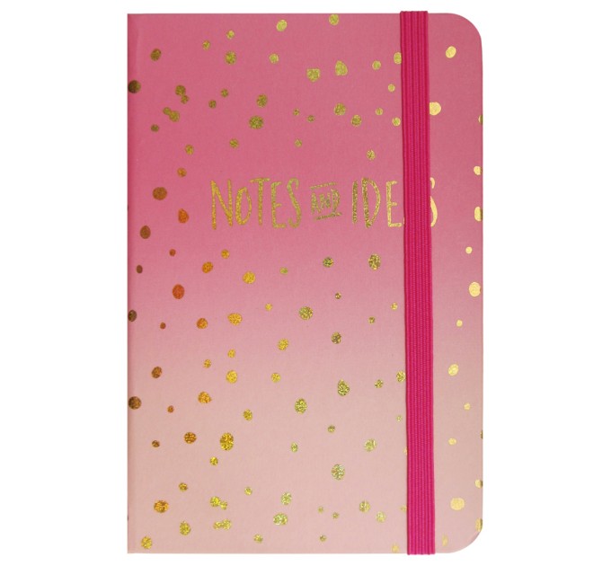 Блокнот А6, 80 л., на резинке, «NOTES AND IDEAS» 3782-17L