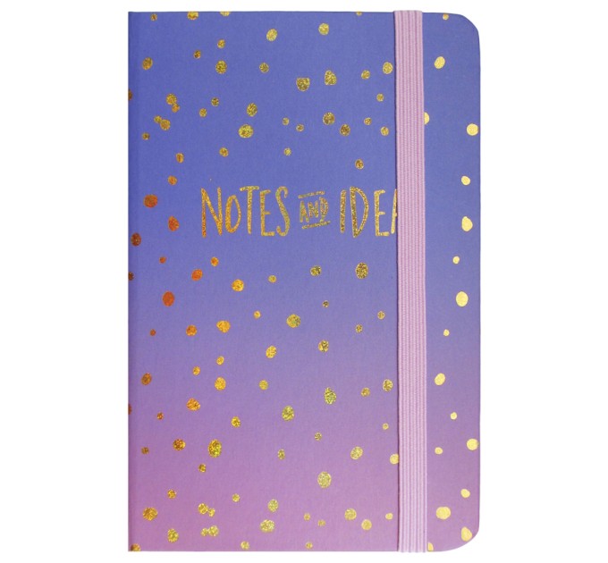 Блокнот А6, 80 л., на резинке, «NOTES AND IDEAS» 3782-17L
