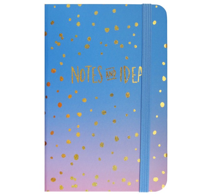 Блокнот А6, 80 л., на резинке, «NOTES AND IDEAS» 3782-17L