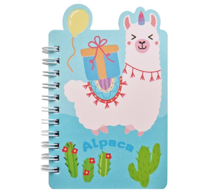 Блокнот 130х100 мм, 60 л., на гребне, «ALPACA» WB-95502