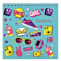 Блокнот 140х140, 60 л., «Стильные аксессуары» 61250