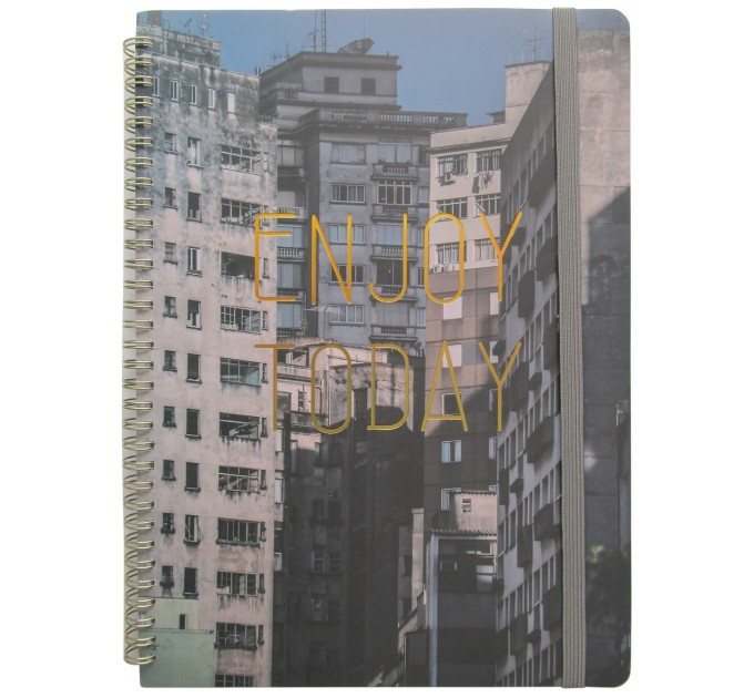 Блокнот A4, 80 л., на гребне, резинка, «ENJOY TODAY» BXR9989A4-1-4