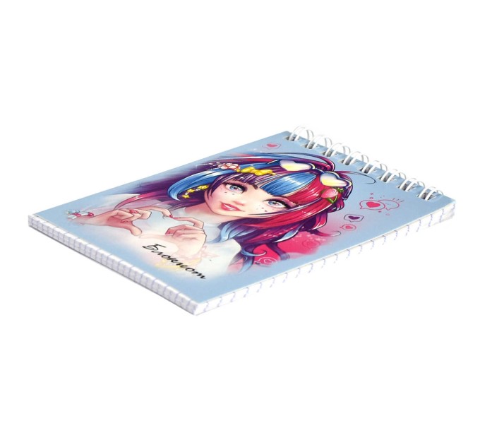 Блокнот А7, 40 л., на гребне, «Романтичные девушки» 64391