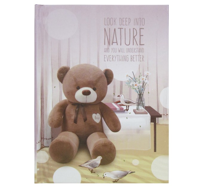 Блокнот 50 л., 102х144 мм, с замком, «Bear» YH64K-B0248