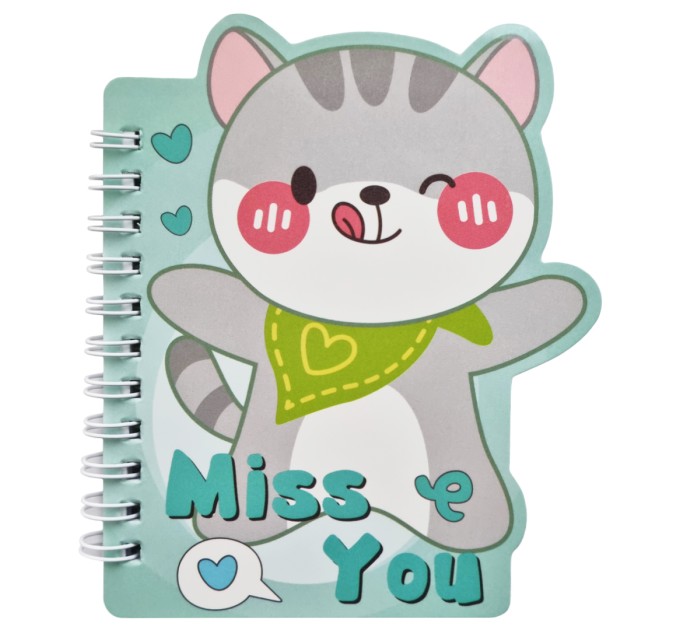 Блокнот 130х100 мм, 60 л., на гребне, «ANIMAL» WB-95495