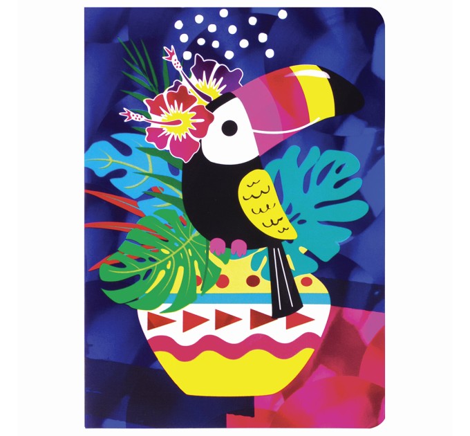 Блокнот А6, 32 л., сшивка, голограмма, клетка, «Тукан» 662702