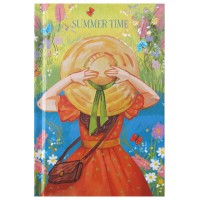 Книжка записная A6, 64 л., 7БЦ, мат ламин, глит., «Лето» 11219