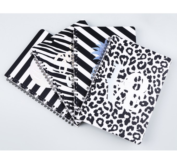 Блокнот A6, 80 л., на пружине, «Черное и белое» ВХ-А6-4407-1-4