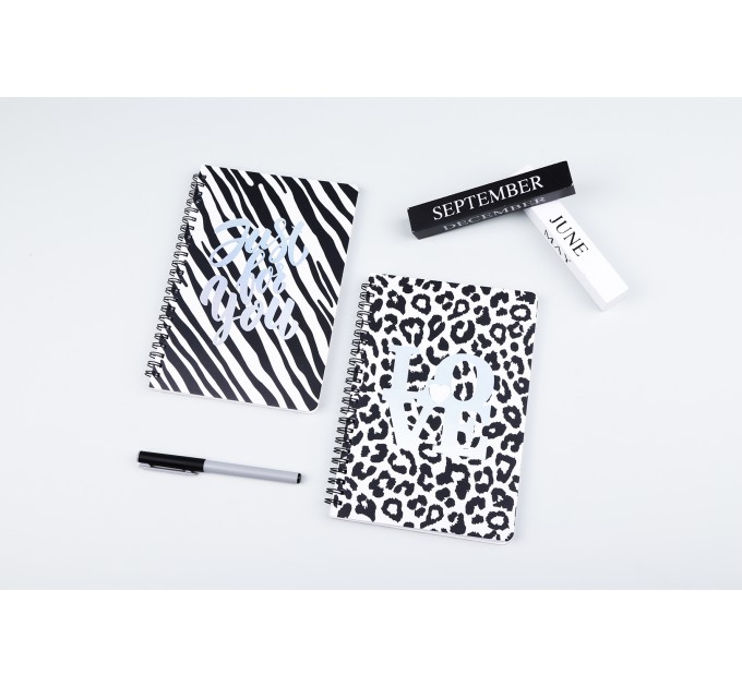 Блокнот A6, 80 л., на пружине, «Черное и белое» ВХ-А6-4407-1-4